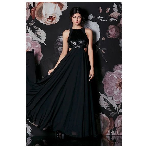 LULU'S Nothin' But Love Black Sequin Maxi Dress sz XS Women's - Picture 13 of 13